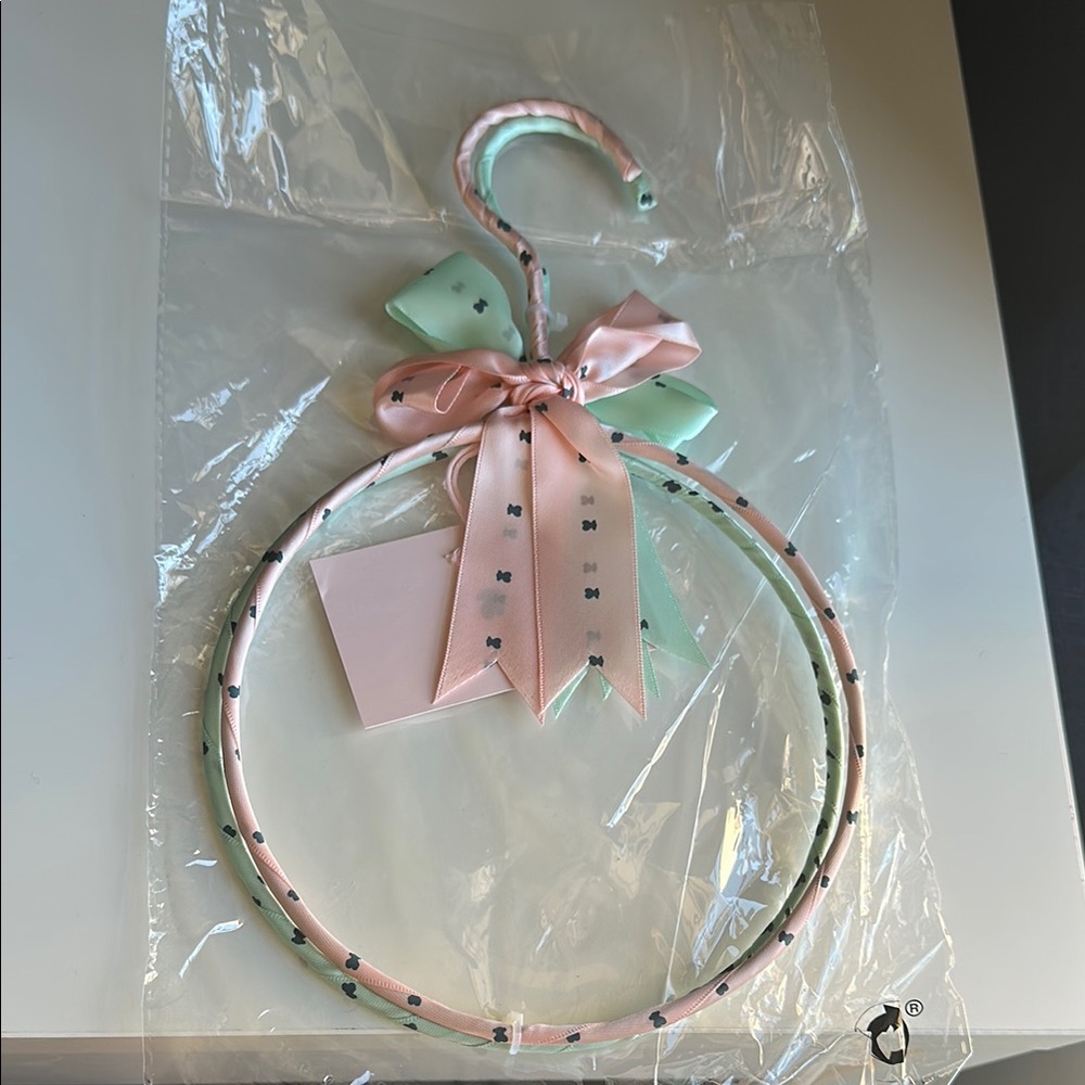 Pink and Green Ribbon Hanger